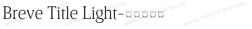 Breve Title Light字体转换